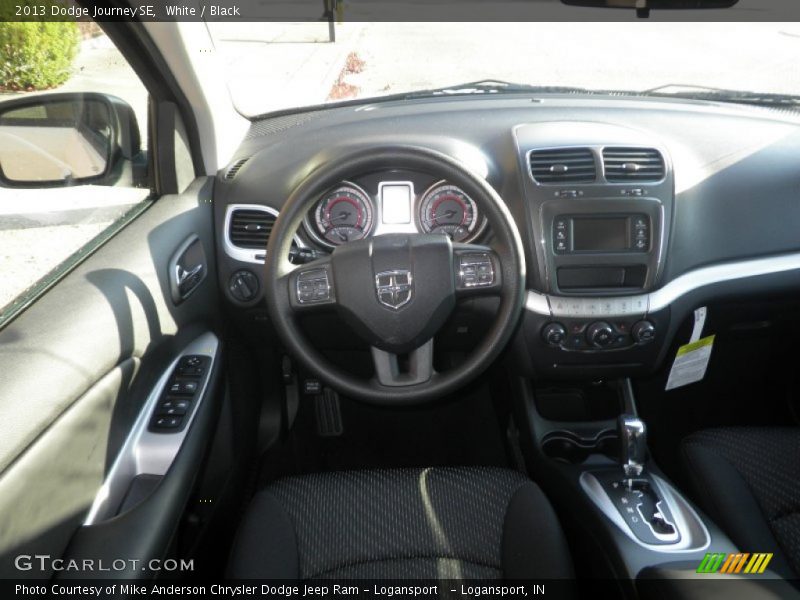White / Black 2013 Dodge Journey SE