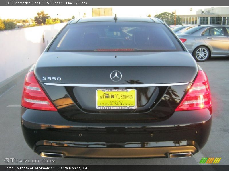 Black / Black 2013 Mercedes-Benz S 550 Sedan