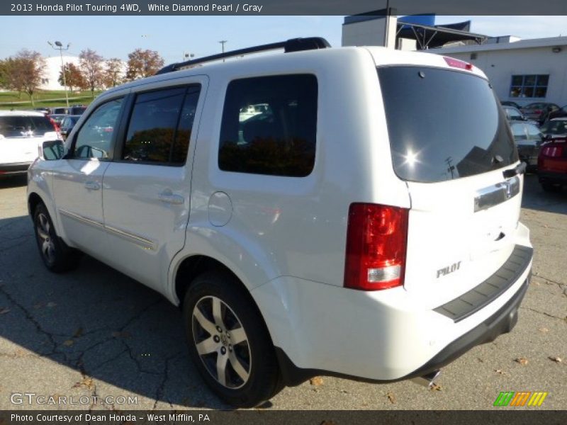 White Diamond Pearl / Gray 2013 Honda Pilot Touring 4WD