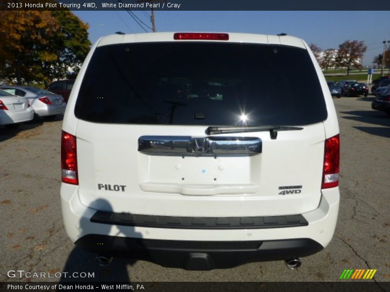 White Diamond Pearl / Gray 2013 Honda Pilot Touring 4WD