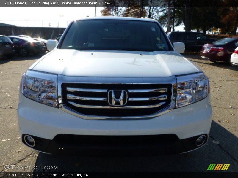 White Diamond Pearl / Gray 2013 Honda Pilot Touring 4WD