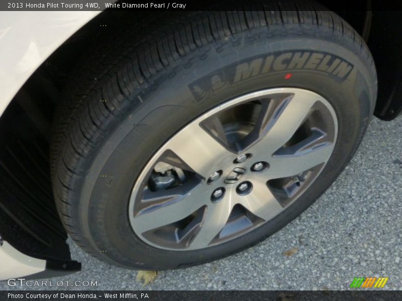 White Diamond Pearl / Gray 2013 Honda Pilot Touring 4WD