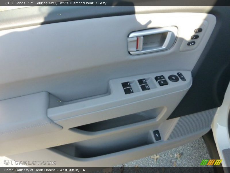 White Diamond Pearl / Gray 2013 Honda Pilot Touring 4WD