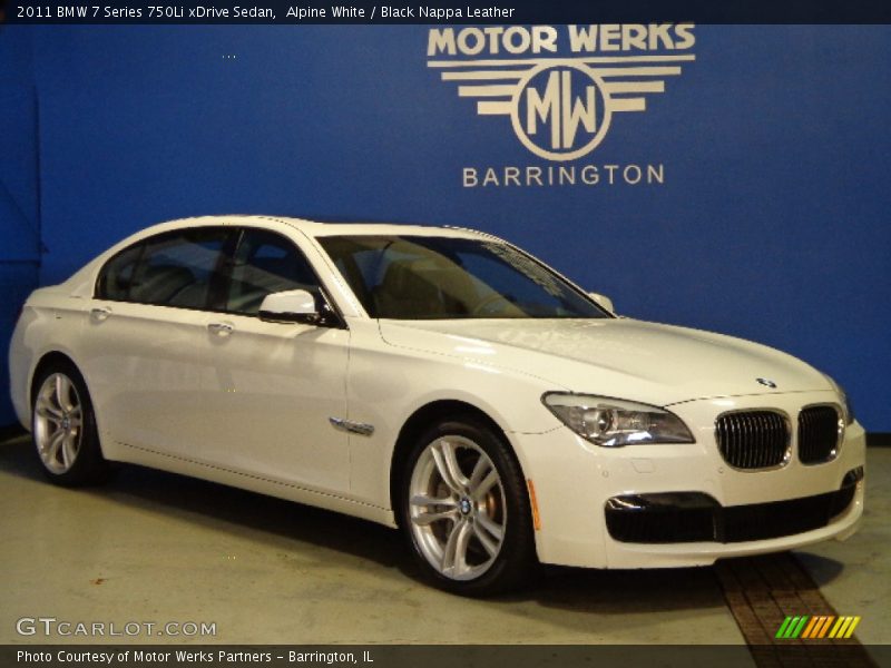 Alpine White / Black Nappa Leather 2011 BMW 7 Series 750Li xDrive Sedan