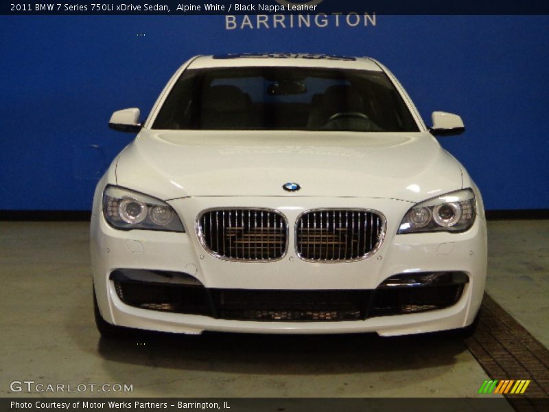 Alpine White / Black Nappa Leather 2011 BMW 7 Series 750Li xDrive Sedan