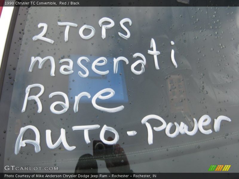 Red / Black 1990 Chrysler TC Convertible