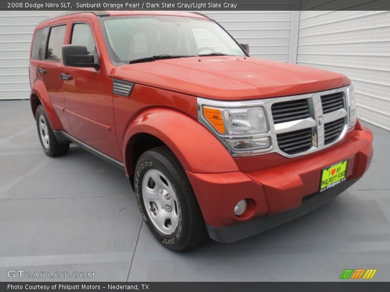 Sunburst Orange Pearl / Dark Slate Gray/Light Slate Gray 2008 Dodge Nitro SLT