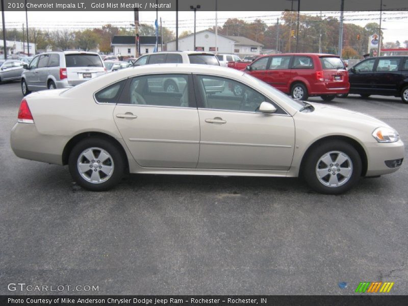 Gold Mist Metallic / Neutral 2010 Chevrolet Impala LT