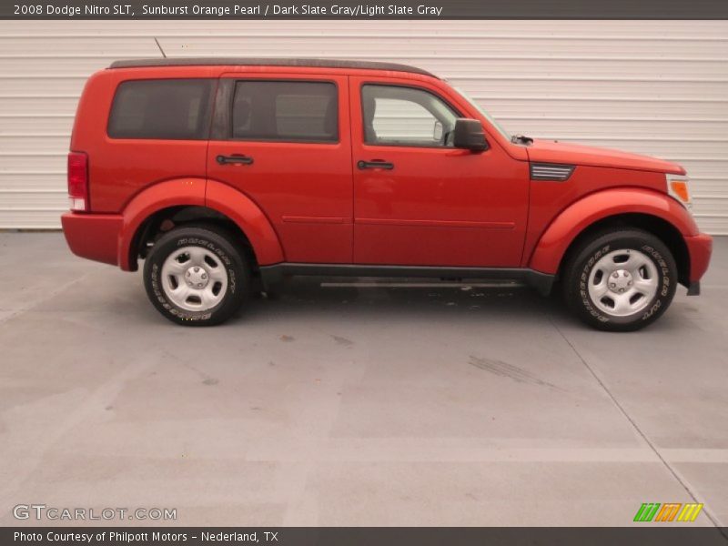 Sunburst Orange Pearl / Dark Slate Gray/Light Slate Gray 2008 Dodge Nitro SLT