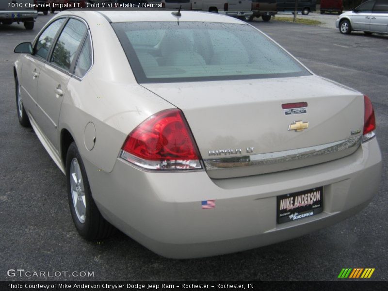 Gold Mist Metallic / Neutral 2010 Chevrolet Impala LT