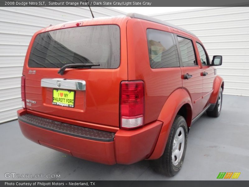Sunburst Orange Pearl / Dark Slate Gray/Light Slate Gray 2008 Dodge Nitro SLT