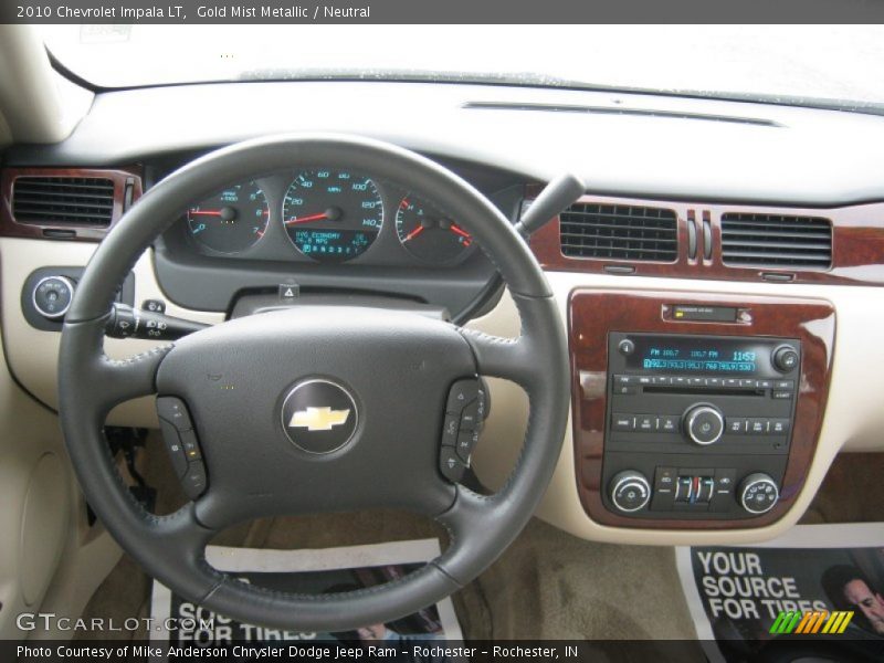 Gold Mist Metallic / Neutral 2010 Chevrolet Impala LT