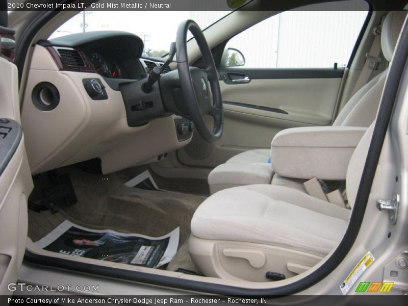 Gold Mist Metallic / Neutral 2010 Chevrolet Impala LT