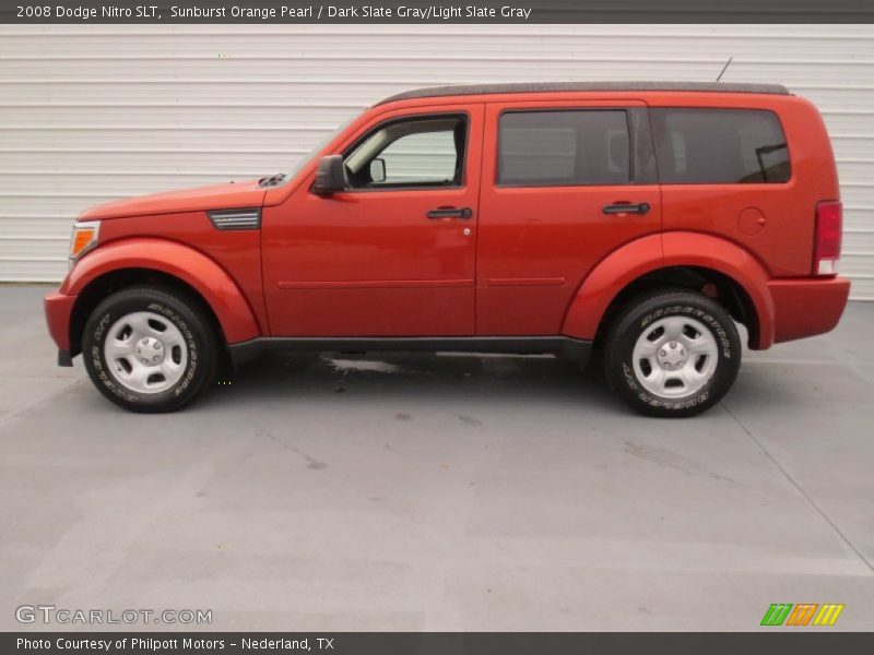 Sunburst Orange Pearl / Dark Slate Gray/Light Slate Gray 2008 Dodge Nitro SLT