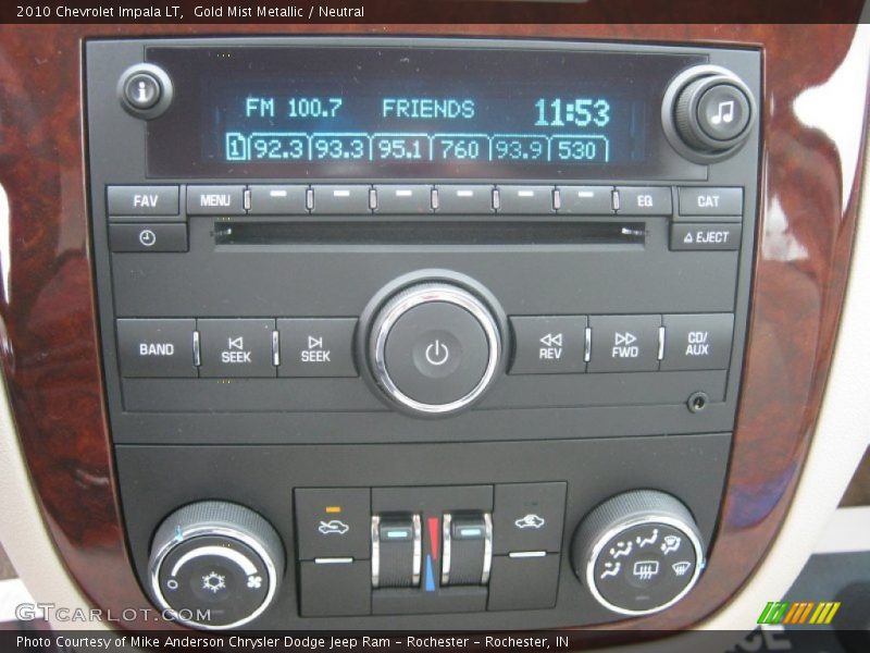 Gold Mist Metallic / Neutral 2010 Chevrolet Impala LT