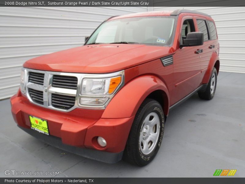 Sunburst Orange Pearl / Dark Slate Gray/Light Slate Gray 2008 Dodge Nitro SLT