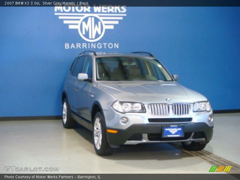 Silver Grey Metallic / Black 2007 BMW X3 3.0si