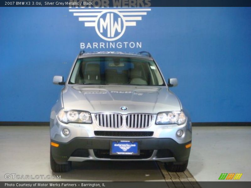 Silver Grey Metallic / Black 2007 BMW X3 3.0si