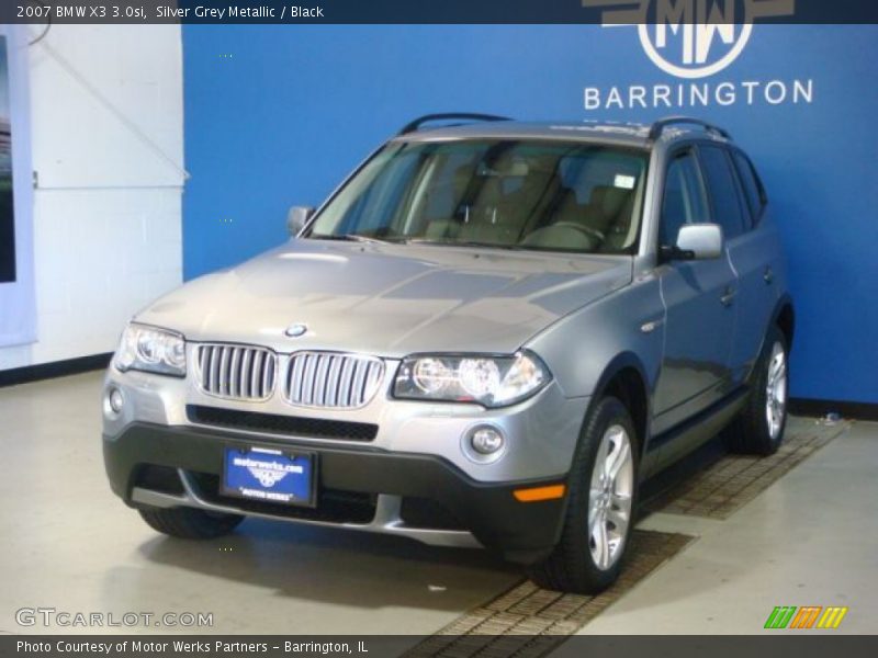 Silver Grey Metallic / Black 2007 BMW X3 3.0si