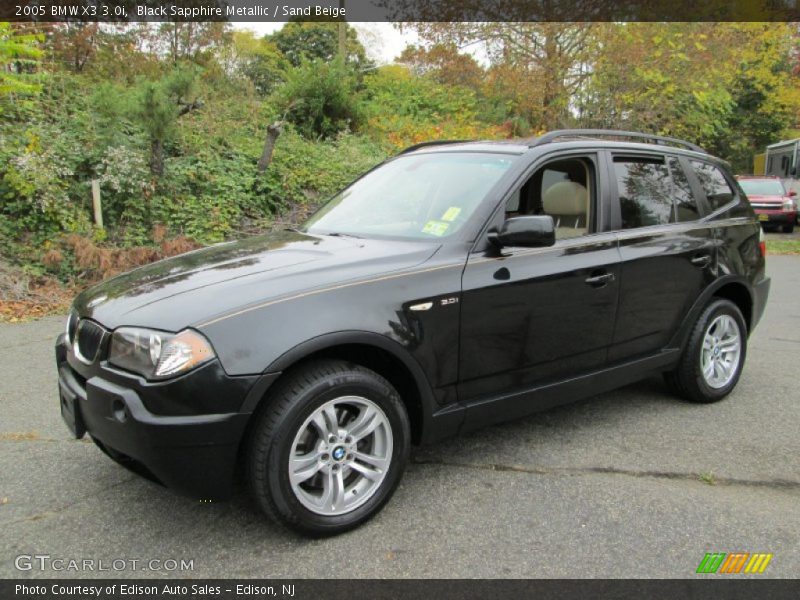 Black Sapphire Metallic / Sand Beige 2005 BMW X3 3.0i