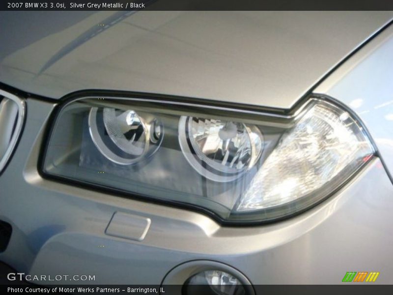 Silver Grey Metallic / Black 2007 BMW X3 3.0si