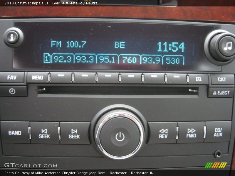 Gold Mist Metallic / Neutral 2010 Chevrolet Impala LT