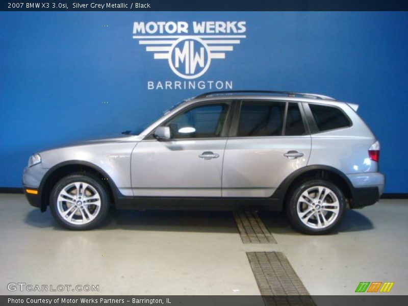 Silver Grey Metallic / Black 2007 BMW X3 3.0si