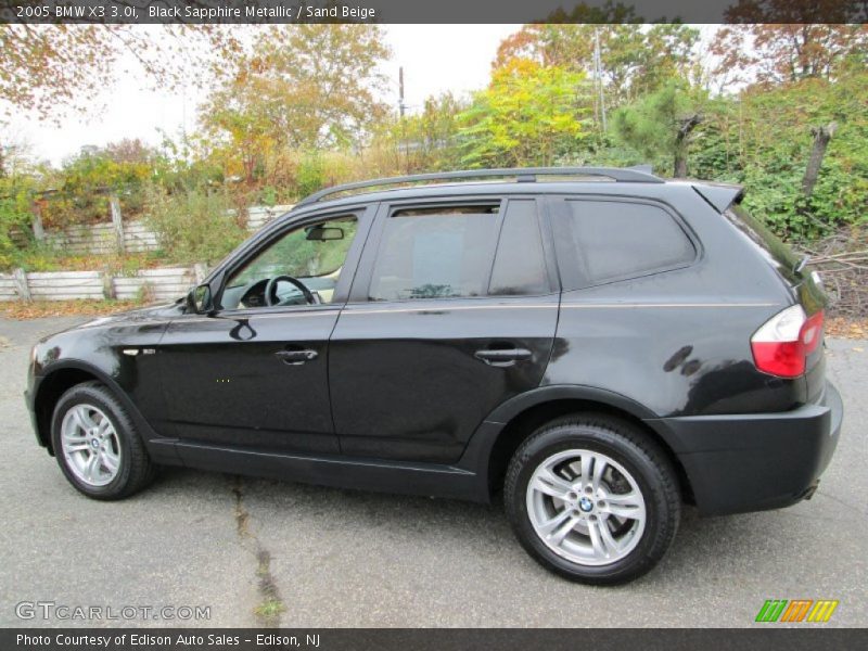 Black Sapphire Metallic / Sand Beige 2005 BMW X3 3.0i