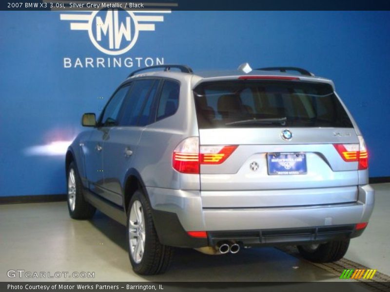 Silver Grey Metallic / Black 2007 BMW X3 3.0si
