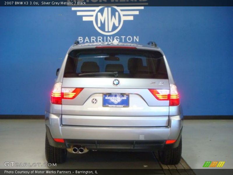 Silver Grey Metallic / Black 2007 BMW X3 3.0si