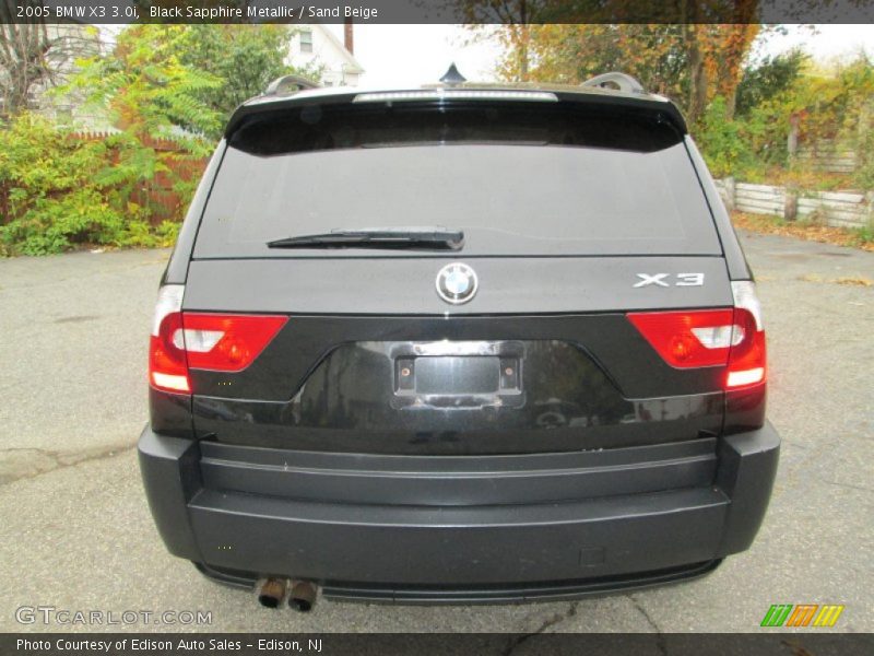 Black Sapphire Metallic / Sand Beige 2005 BMW X3 3.0i