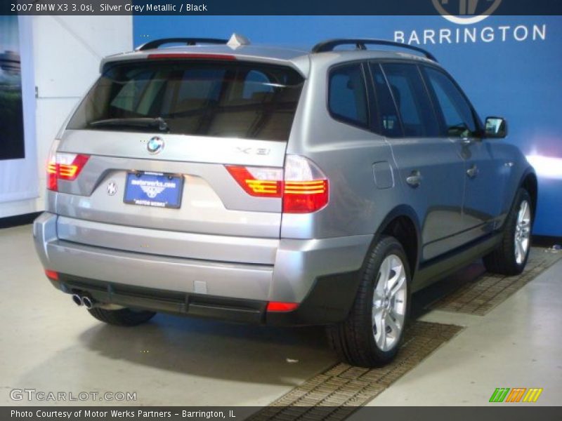 Silver Grey Metallic / Black 2007 BMW X3 3.0si