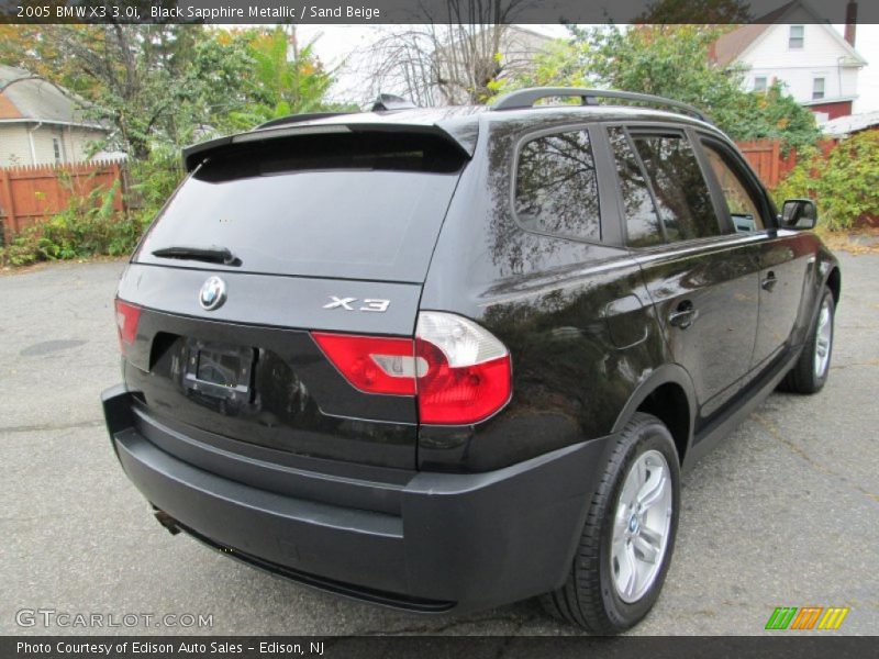Black Sapphire Metallic / Sand Beige 2005 BMW X3 3.0i