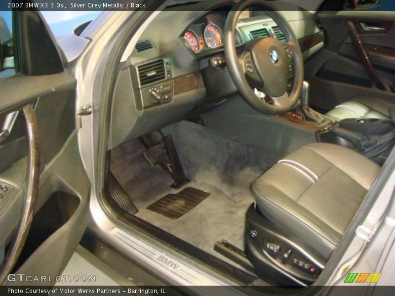 Silver Grey Metallic / Black 2007 BMW X3 3.0si