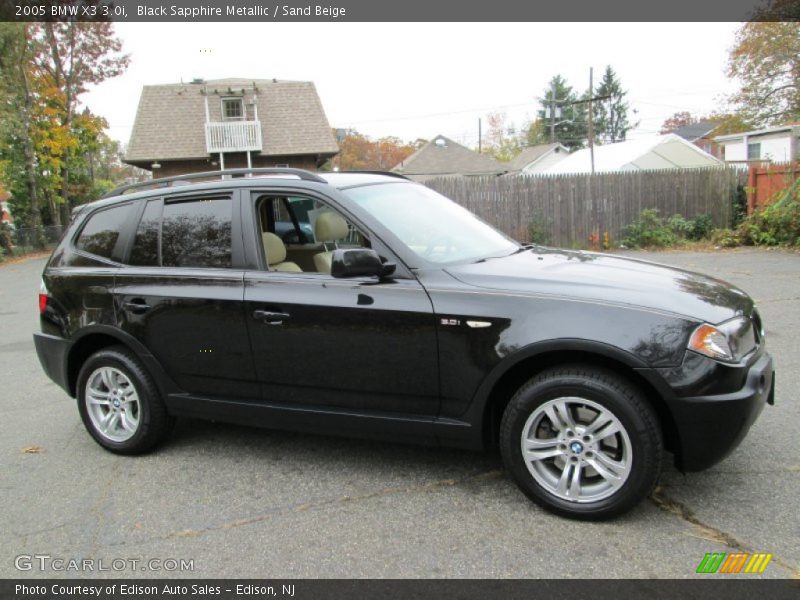 Black Sapphire Metallic / Sand Beige 2005 BMW X3 3.0i