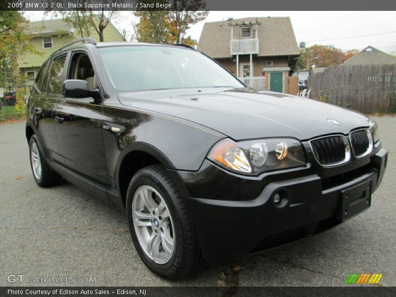 Black Sapphire Metallic / Sand Beige 2005 BMW X3 3.0i