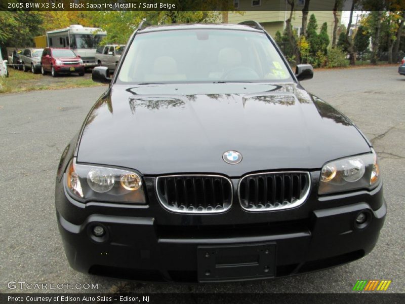 Black Sapphire Metallic / Sand Beige 2005 BMW X3 3.0i