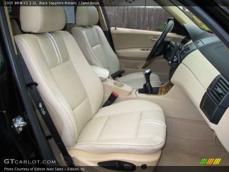 Black Sapphire Metallic / Sand Beige 2005 BMW X3 3.0i
