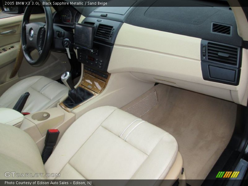 Black Sapphire Metallic / Sand Beige 2005 BMW X3 3.0i