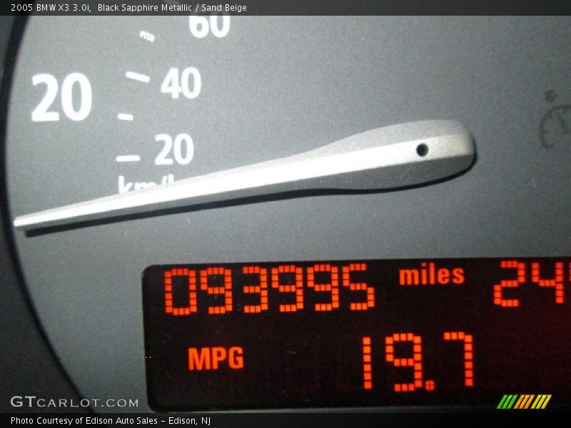 Black Sapphire Metallic / Sand Beige 2005 BMW X3 3.0i