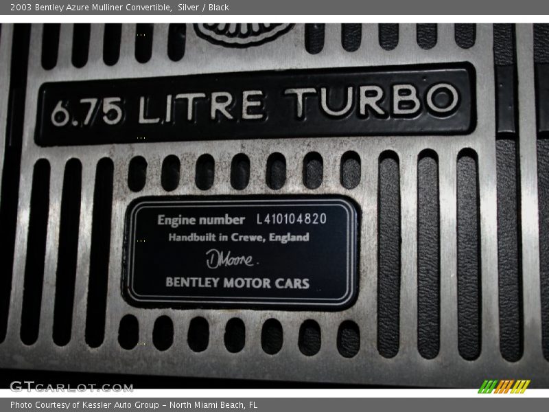  2003 Azure Mulliner Convertible Engine - 6.75 Litre Turbocharged OHV 16-Valve V8