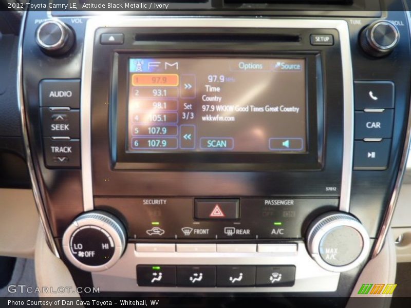Attitude Black Metallic / Ivory 2012 Toyota Camry LE