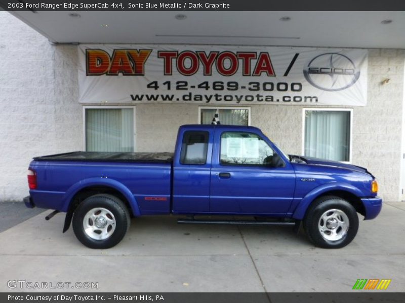 Sonic Blue Metallic / Dark Graphite 2003 Ford Ranger Edge SuperCab 4x4