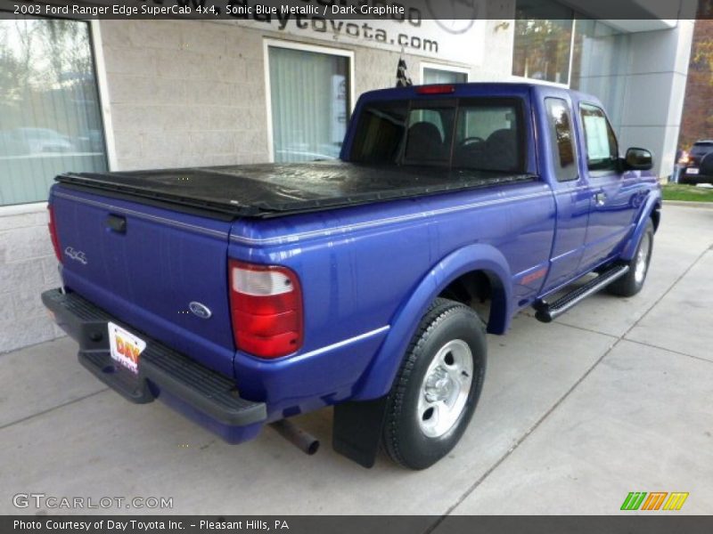 Sonic Blue Metallic / Dark Graphite 2003 Ford Ranger Edge SuperCab 4x4