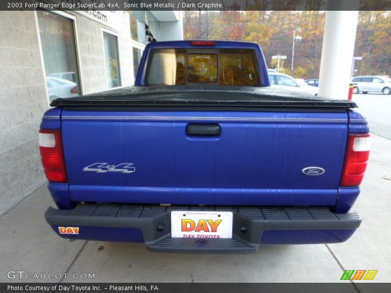 Sonic Blue Metallic / Dark Graphite 2003 Ford Ranger Edge SuperCab 4x4