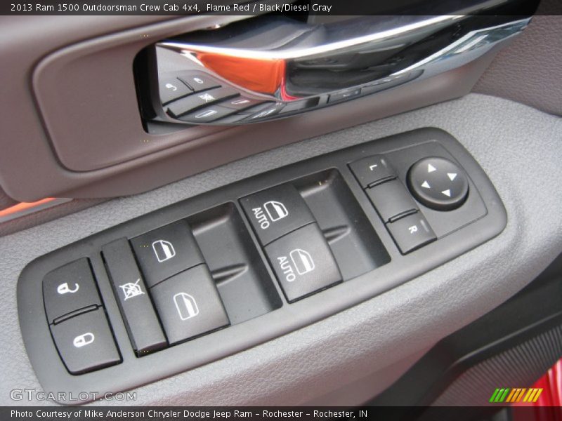 Flame Red / Black/Diesel Gray 2013 Ram 1500 Outdoorsman Crew Cab 4x4