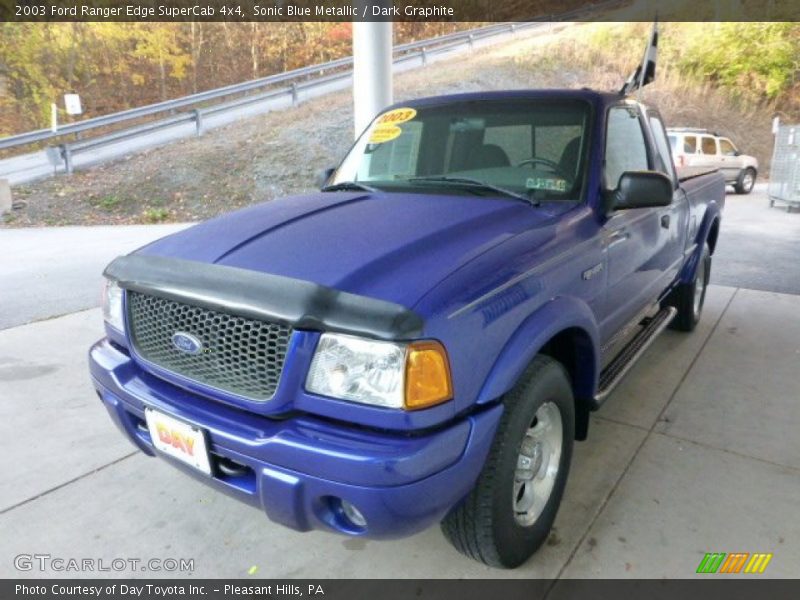 Sonic Blue Metallic / Dark Graphite 2003 Ford Ranger Edge SuperCab 4x4