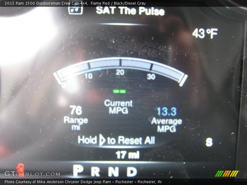 Flame Red / Black/Diesel Gray 2013 Ram 1500 Outdoorsman Crew Cab 4x4