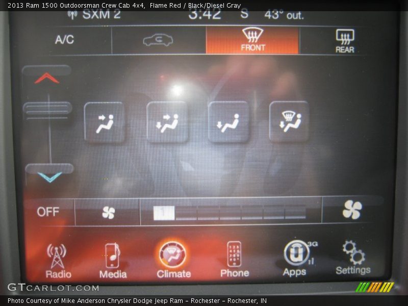 Flame Red / Black/Diesel Gray 2013 Ram 1500 Outdoorsman Crew Cab 4x4