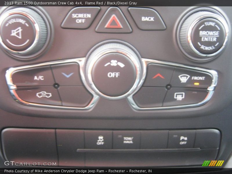 Flame Red / Black/Diesel Gray 2013 Ram 1500 Outdoorsman Crew Cab 4x4